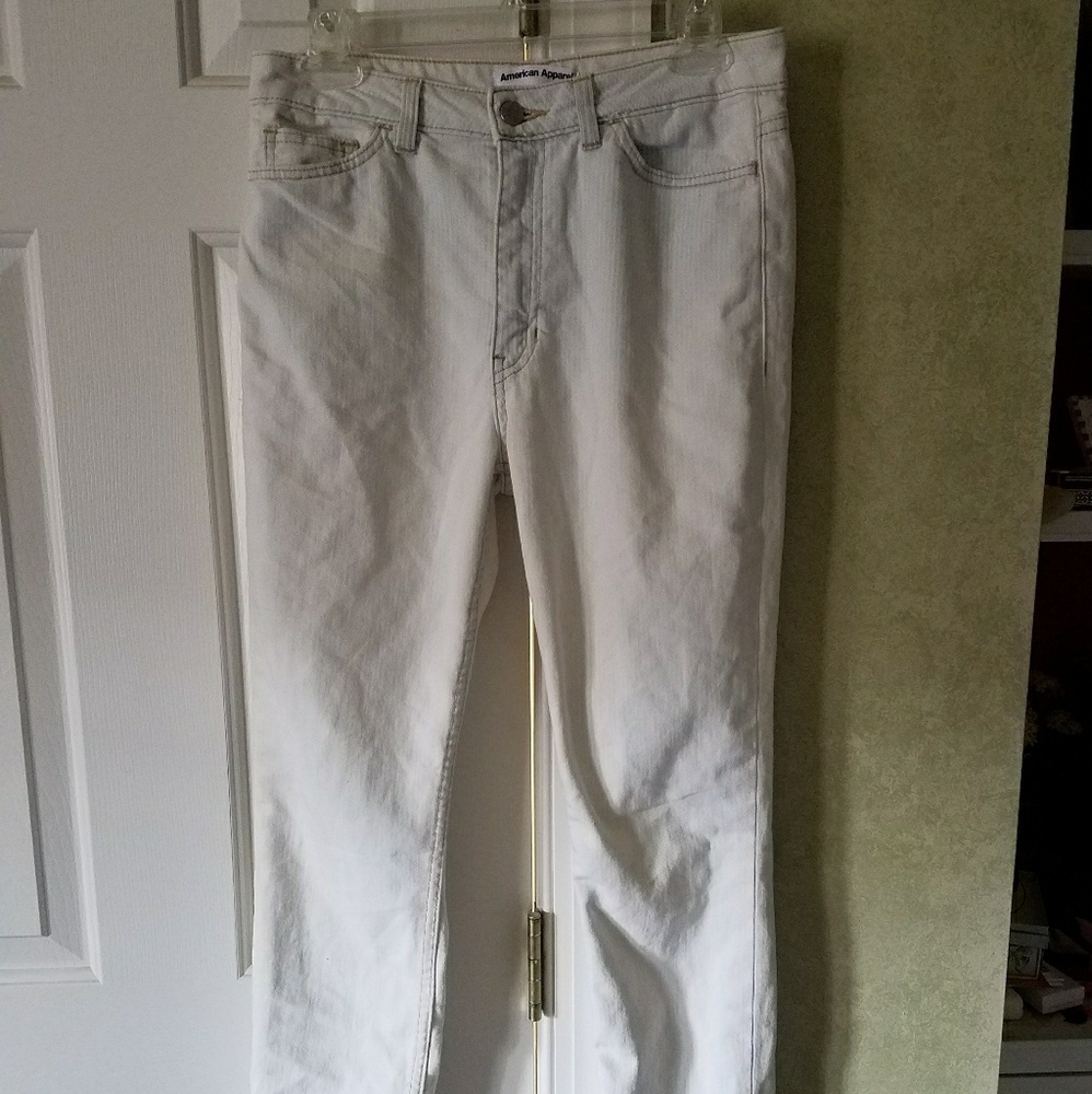 AA lightwash striped denim jeans